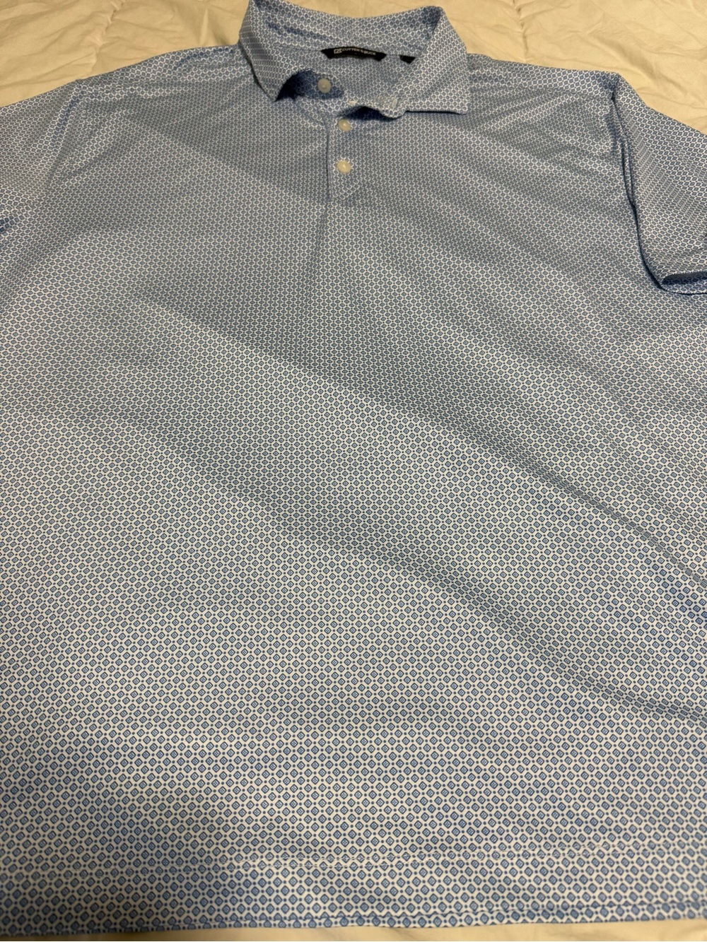 Cutter & Buck Light Blue Micro-Pattern Polo - Picture 3 of 5